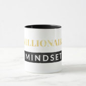 Millionaire Mindset Black & Gold Lettering Mok (Midden)