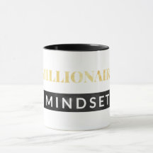 Millionaire Mindset Black & Gold Lettering