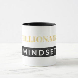 Millionaire Mindset Black & Gold Lettering Mok