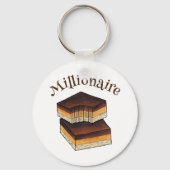 Millionaire's Shortbread Caramel Squares Slice Sleutelhanger (Achterkant)