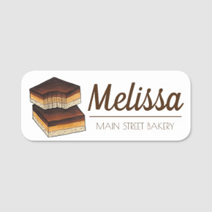 Millionaire's Shortbread Caramel Squares UK Bakker Naamplaatje