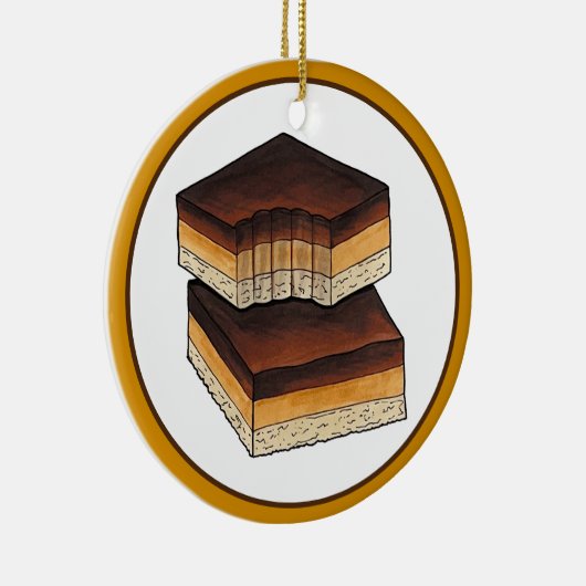 Millionaire's Shortbread Caramel Squares UK Food Keramisch Ornament (Rechts)