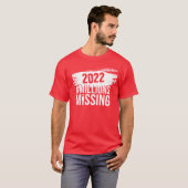 #MillionMissing 2022 logo - unisex (wit) T-shirt (Voorkant volledig)