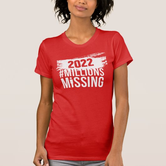 #MillionMissing 2022 T-shirt vrouwen (Voorkant)