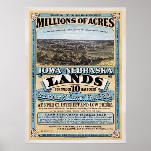Millions d'acres à vendre - Affiche (Devant)