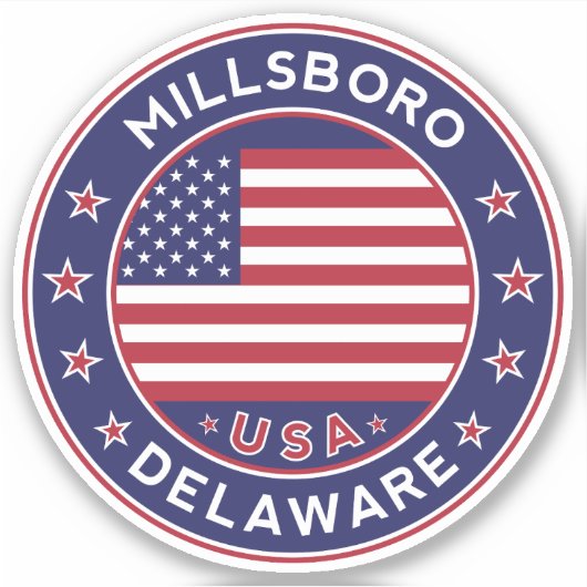 Millsboro Delaware, Millsboro Sticker (Voorkant)