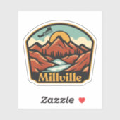 Millville, Delaware Sticker (Vel)