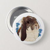Milly Moo Bunny Ronde Button 7,6 Cm (Voorkant /achterkant)