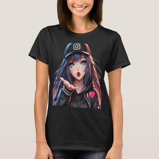 MILLY QUEEN, CHICA ANIME INFLUENCER T-SHIRT (Voorkant)