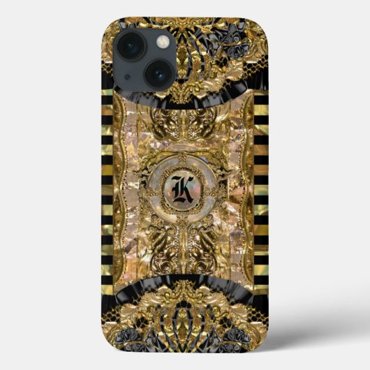 Millysteem Elegant Monogram Case-Mate iPhone Case (Achterkant)