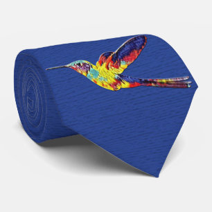 Milo Dale Bird Collectie - Milo Hummingbird Blue Stropdas