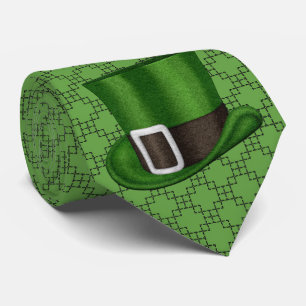 Milo Dale St. Patrick's Black on Green heren strop Stropdas