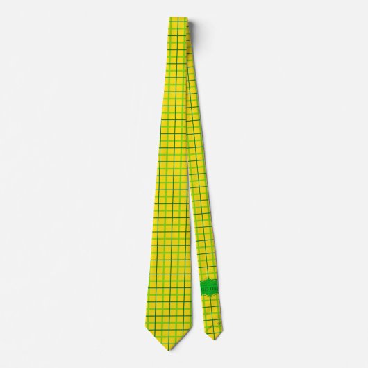 Milo Dale St. Patrick's Day Gold Plaid Cravate mas (Devant)