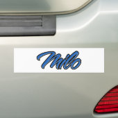 Milo Nom bleu Aufkleber Sticker Autoaufkleber (En voiture)