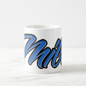 Milo prénom nom tasse bleue tasse à café (Centre)