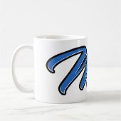 Milo prénom nom tasse bleue tasse à café (Gauche)
