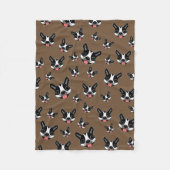 Milo The Boston Terrier Fleece Deken (Voorkant)