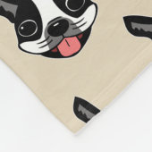 Milo The Boston Terrier Fleece Deken (Hoek)