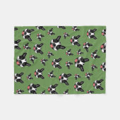 Milo The Boston Terrier Fleece Deken (Voorkant (Horizontaal))