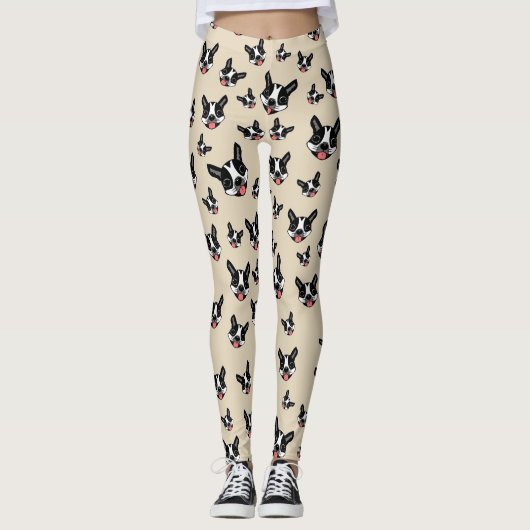 Milo The Boston Terrier Leggings (Voorkant)