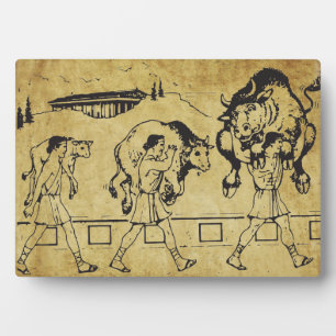 Milo van Croton en de stier - Gym Motivatie Fotoplaat