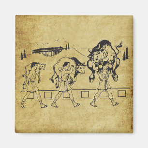 Milo van Croton en de stier - Gym Motivatie Magneet