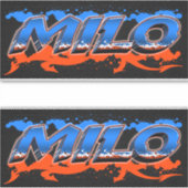 Milo Vorname Name Graffiti Aufkleber Sticker (Voorkant)