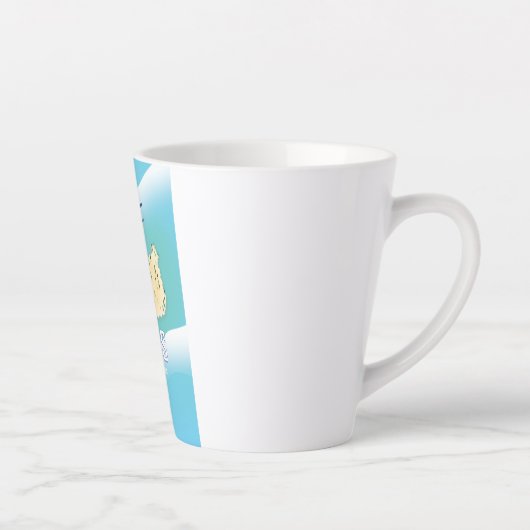 Milos, de Grieks-eilandkaart-reisposterkunst. Latte Mok (Rechts)