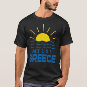 Milos Griekenland Sunshine en Zee Mannen T-shirt