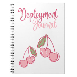 MilSpouse Deployment Journal met roze kersen Notitieboek
