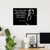 Milton Friedman Equality Quote Poster (Thuiskantoor)