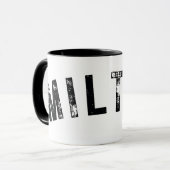 Milton MA Giant Rustic Print Mug (Devant gauche)
