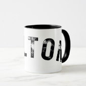 Milton MA Giant Rustic Print Mug (Devant droit)