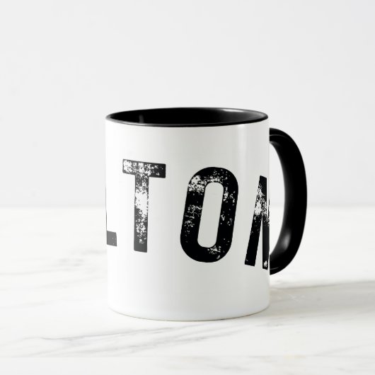 Milton MA Giant Rustic Print Mug (Devant droit)