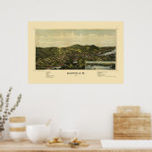 Milton, NH Panoramic Map - 1888 Poster (Keuken)