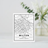 Milton Ontario Canada Travel City Map Briefkaart (Staand voorkant)