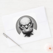 "Milton the Angry Old Man" Vierkante Sticker (Envelop)