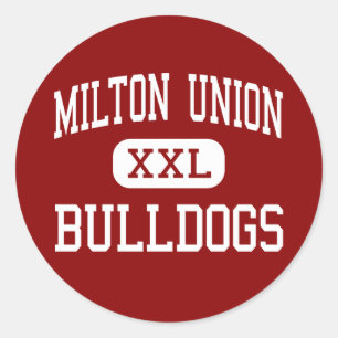 Milton Union - Bulldogs - Hoog - West Milton Ohio Ronde Sticker