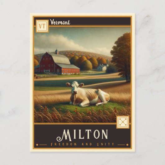 Milton, Vermont | Carte postale Vintage (Devant)