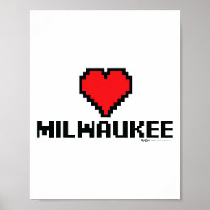 Milwaukee 8-bit Gamer City Poster
