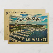 Milwaukee bewaart de datum  Briefkaart Wisconsin (Voorkant / Achterkant)