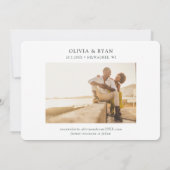 Milwaukee Bruiloft Modern Save the Date Kaart (Achterkant)