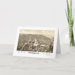 Milwaukee, carte panoramique de WI - 1879