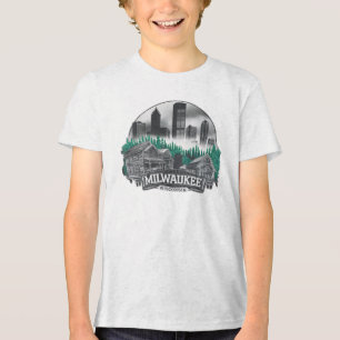 Milwaukee City Wisconsin Verenigde Staten Tri-Blend Shirt