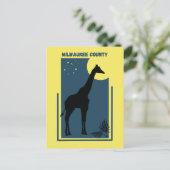 Milwaukee County Zoo Wisconsin  Giraffe Briefkaart (Staand voorkant)