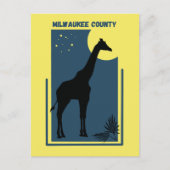 Milwaukee County Zoo Wisconsin  Giraffe Briefkaart (Voorkant)