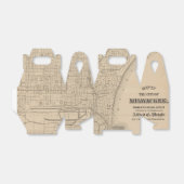  Milwaukee, kaart van Wisconsin Bedankdoosjes (Uitgevouwen)