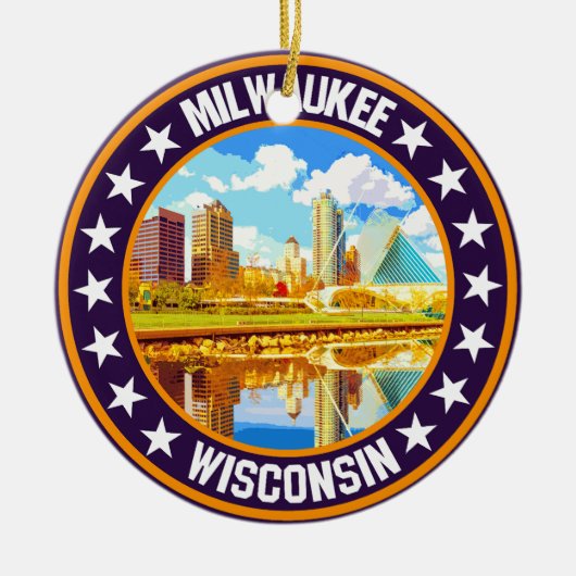 Milwaukee Keramisch Ornament (Voorkant)