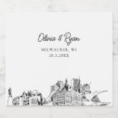 Milwaukee Mariage Champagne Étiquette (Étiquettes simples)