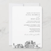Milwaukee Mariage Elegant Skyline Invitation (Devant)